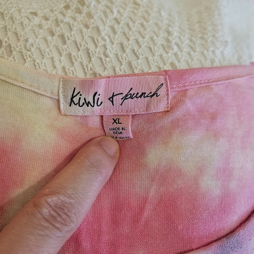Kiwi Pink Tie-Dye Lounge Dress Or Cover-up - Picture 6 of 6